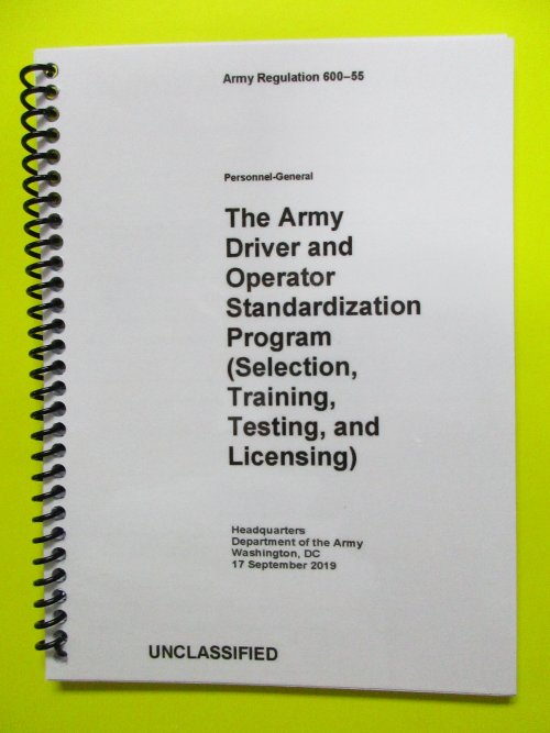 AR 600-55 The Army Driver and Operator Stand Program - BIG size